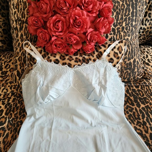 NEW RARE 60s Vintage Powder Blue Chemise, S/M - Picture 2 of 9